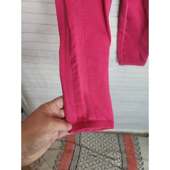 Free People Movement Pink Ribbed Leggings, sz Medium - Picture 5 of 13